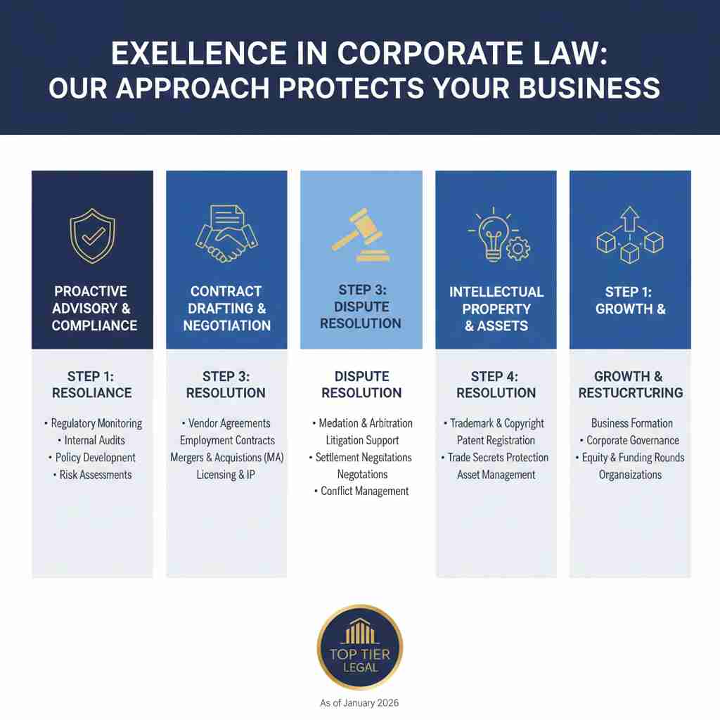 Excellence in Corporate Law: Our Approach Protects Your Business